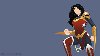 Minimalist, Wonder Woman Art HD wallpaper
