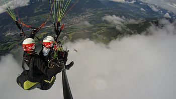 Tandem, Paragliding HD wallpaper