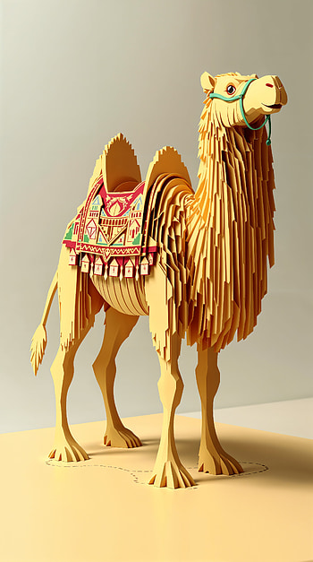 Desert Camel: A Unique , paper art, sculpture, decoration, desert HD phone wallpaper