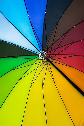 Bright, Miscellanea, Miscellaneous, Multicolored, Motley, Design, Construction, Mechanism, Umbrella HD phone wallpaper