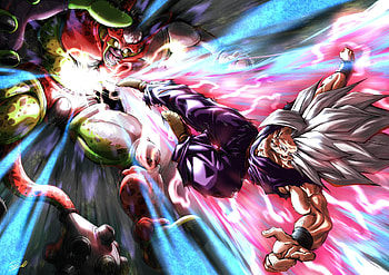 Gohan Beast Vs Cell Max, Cell (Dragon Ball), Gohan Beast, Gohan (Dragon Ball), Anime, Dragon Ball Super: Super Hero HD wallpaper