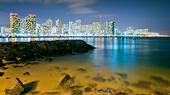 Honolulu Hawaii , Island paradise, Tropical landscapes, Crystal-clear waters HD wallpaper