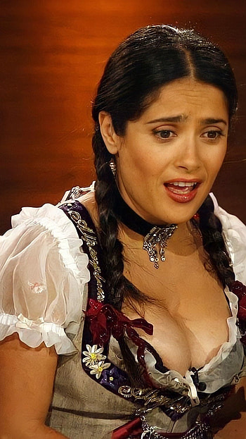 Salma Hayek, hollywood actress, cleavage HD phone wallpaper