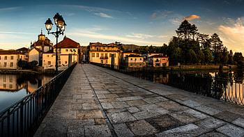 Trajano Bridge, Portugal HD wallpaper