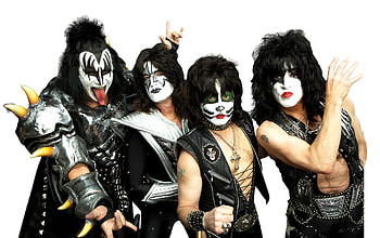KISS Band, Iconic makeup, Rock and roll legends, Music history HD wallpaper