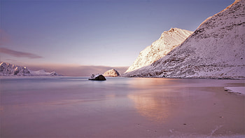 Haukland Sunrise Soft Light , sunrise, nature HD wallpaper