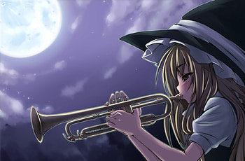 touhou, game, girl, marisa kirisame HD wallpaper