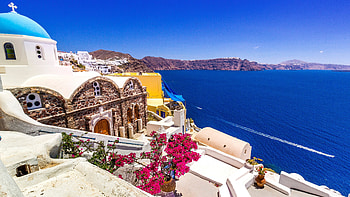 Greece's gem, Stunning , House in Santorini, High-definition HD wallpaper