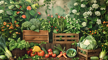 Lush Vegetable Garden | Fresh Harvest Background, garden, vegetable garden, vegetable HD wallpaper