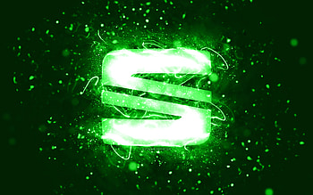 Seat green logo, , pink neon lights, creative, green abstract background, Seat logo, cars brands, Seat HD wallpaper