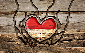 I love Indonesia, , wooden carving hands, Day of Indonesia, Indonesian flag, Flag of Indonesia, Take care Indonesia, creative, Indonesia flag, Indonesia flag in hand, wood carving, Asian countries, Indonesia HD wallpaper