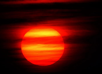 Our Sun, nature, orange, sun, sunset HD wallpaper