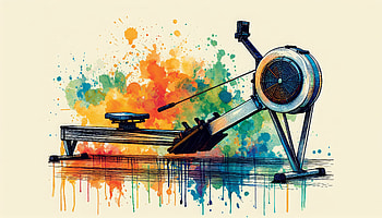 Vibrant Rowing Machine: Ultra, rowing machine, fitness, exercise, colorful, illustration HD wallpaper