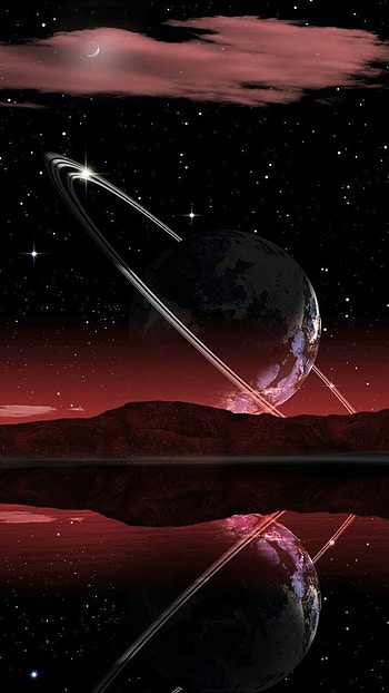 Red universe, atmosphere, espacio, sky, cielo, rojo, stars, universo, space, estrellas HD phone wallpaper