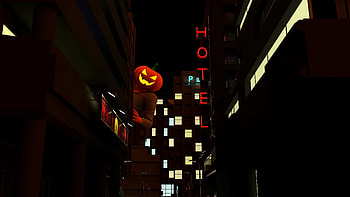 Holidays, Halloween, Dark, Night City, Peek Out, Look Out, Jack Lamp, Jack's Lamp HD wallpaper