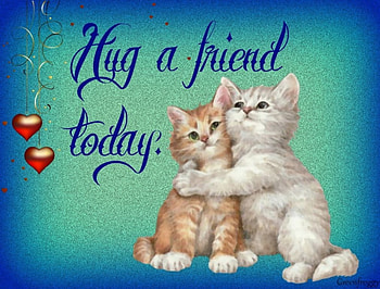 HUG A FRIEND, FRIEND, CREATION, ABSTRACT, HUG HD wallpaper