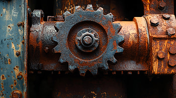 Rusty Machinery: A Stunning Ultra, rust, gear, machine, industrial HD wallpaper