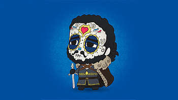 Jon snow, cartoon, Game of thrones, minimalism HD wallpaper