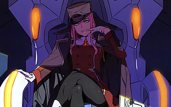 Zero Two, Darling in the FranXX, anime girl, calm HD wallpaper