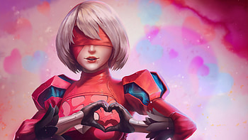 2B Nier Automata Valentine, nier-automata, games, artist, artwork, digital-art, artstation HD wallpaper