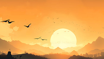 Morning Glow Minimal , sunset, minimalist, minimalism, artist, artwork, digital-art HD wallpaper