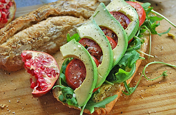 Food, Vegetables, Meat, Avocado, Sandwich HD wallpaper