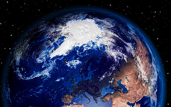 Earth from space, galaxy, Europe from space, sci-fi, universe, NASA, Greenland from space, planets, 3D Earth HD wallpaper