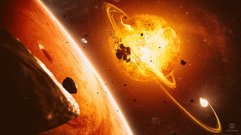 Correlation, galaxy, 3d, Tobias Roetsch, space, stars, sun HD wallpaper