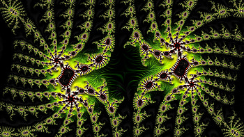 Trippy Psychedelic Fractal, green, dark, black, Abstract, fractal, abstract green, abstract black HD wallpaper