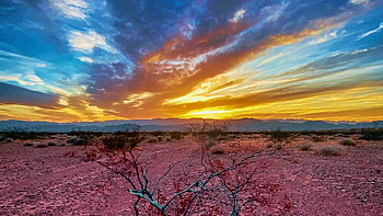 Moapa, Nevada near Valley of Fire, colors, landscape, clouds, sky, mountains, usa HD wallpaper