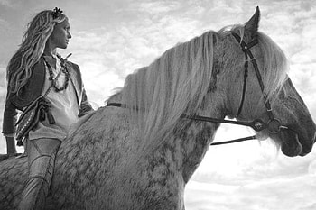 Let's go, ride, girl, horse, go HD wallpaper