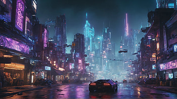 Cyberpunk Streets, cyberpunk, AI Art HD wallpaper