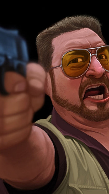 Walter Sobchak artwork, The Big Lebowski , Artistic backgrounds, Quirky characters HD phone wallpaper