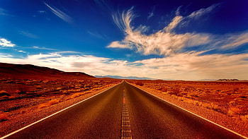 Desert Alone Road, desert, road, nature HD wallpaper