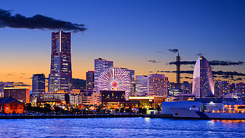 Kanagawa Prefecture Japan Wheel Yokohama Travel HD wallpaper