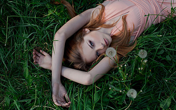 Red Head, women, head, model, Red HD wallpaper