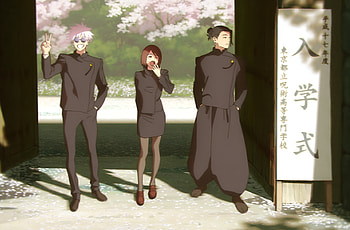 Anime, Jujutsu Kaisen, Suguru Geto, Shoko Ieiri, Satoru Gojo, Gojo & Geto HD wallpaper