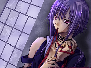 Anime Boy, purple, anime, boy, ribbon, cute HD wallpaper