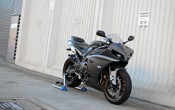 2022, Yamaha YZF-R1, , front view, exterior, black matte YZF-R1, japanese sportbikes, Yamaha HD wallpaper