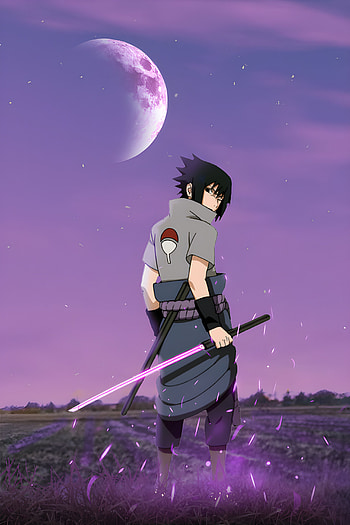 Sasuke Aesthetic, sky, moon HD phone wallpaper