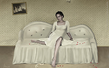 The Heart Ask's Pleasure First, bedroom, abstract, fantasy, beautiful, girl HD wallpaper