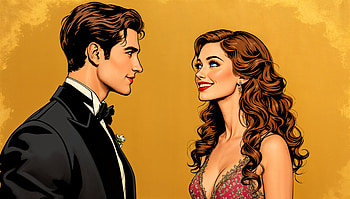 Flirting Charm: A Ultra Delight, couple, romance, illustration, portrait HD wallpaper