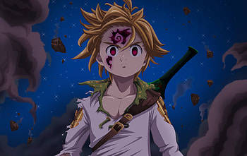Anime boy, blonde, Meliodas HD wallpaper
