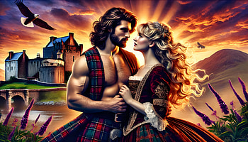 Highlands Lovers, fantasy, love, Epoch, medieval HD wallpaper