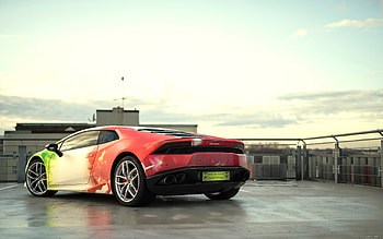 Lamborghini Huracan Print Tech, lamborghini, lamborghini-huracan, cars, colorful HD wallpaper