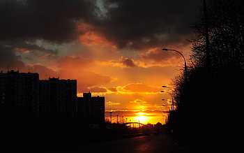 Landscape, Cities, Sunset HD wallpaper
