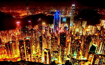 Landscape, Cities, Night HD wallpaper
