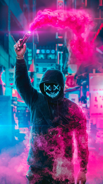 Neon ambiance, Colorful glow, Hypnotic art, Vibrant design HD phone wallpaper