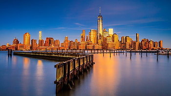 Lower Manhattan skyline, dom Tower, USA HD wallpaper