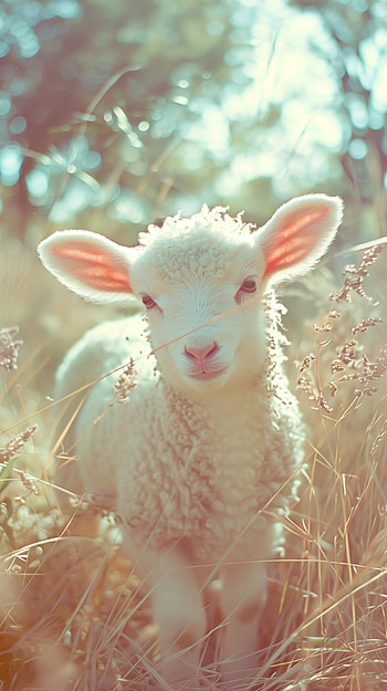 Adorable Lamb in Nature - , lamb HD phone wallpaper
